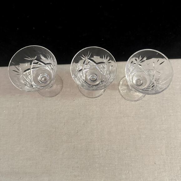 Vintage mid 1980's Bruce by Royal Brierley sherry glasses set of 3 - Picture 4 of 5